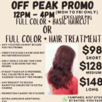 TAMPINES / BUKIT BATOK OFF PEAK COLOR + TREATMENT PROMO